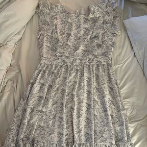 Ivy City Co XL white and blue dress. Good used condition